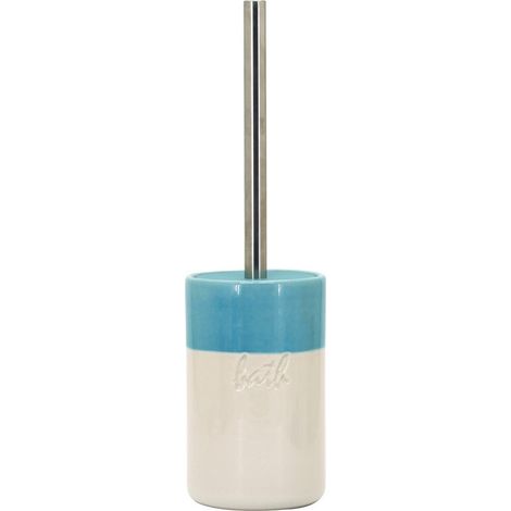 Portascopino in ceramica blu/bianco - serie Bath (1/3)