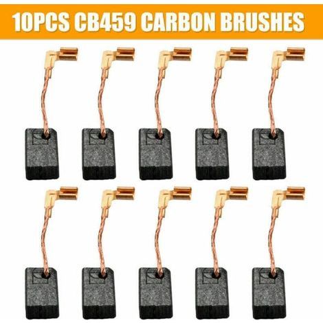 Lot de 10 Balais de carbone CB459, Carbone et métal, 6x9x14 mm, Pour meuleuse d'angle Makita (1/5)