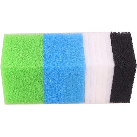 Compatible Mousse Filtrante pour Standard/Bioflow 6.0 / L (1x Bleu Fin, 1x Bleu Gros, 2X Vert Nitrax, 2X Mousse au Charbon Actif, 5X Ouate Filtrante)