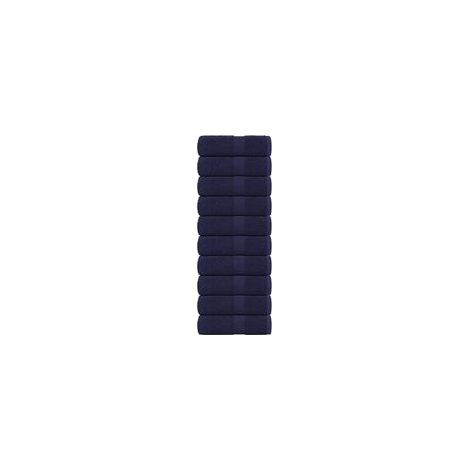 Paños de mano FROGN, paquete de 10, azul marino, 30 x 30 cm, 360 g/m² - Crezuo (1/4)