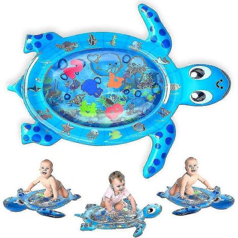 Tapis d'eau : Tapis d'éveil gonflable pour bébé, idéal pour stimuler le ventre de bébé, idéal pour les bébés de 3 à 9 mois, nouveau-nés, garçons et filles, tout-petits. (1/5)
