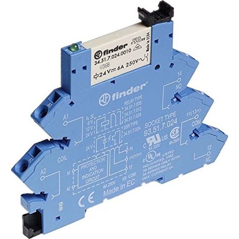 Finder 38.61.3.240.0060 relé domótico 1W 6A 230-240V