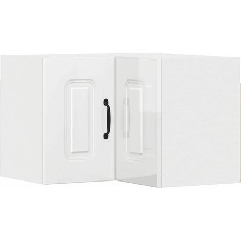 Armadio da cucina moderno con ampio spazio di archiviazione 57 x 57 x 40 cm in legno multistrato bianco lucido 020053637