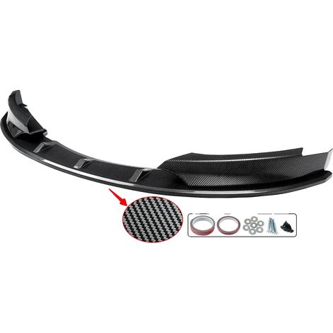 Spoiler delantero, material ABS, aspecto de fibra de carbono, compatible con BMW Serie 1 E82 Coupé M Sport 120i 135i 20072013, aspecto de fibra de carbono (1/2)
