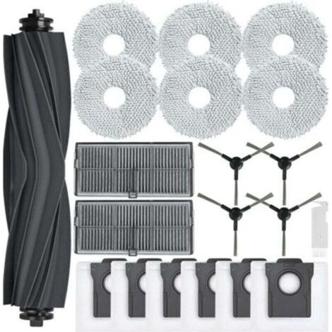 Zubehörset für Dreame L10s Pro Ultra Heat/ L10s Ultra Gen 2, Teile für Dreame X30 Ultra/Mova E30 Ultra, 1 Hauptbürste, 6 Staubbeutel, 6 Wischpads, 2 Filter, 4 Seitenbürsten (1/5)