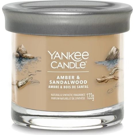 Yankee Candle - Bougie Signature ambre et bois de santal petit modèle (1/3)