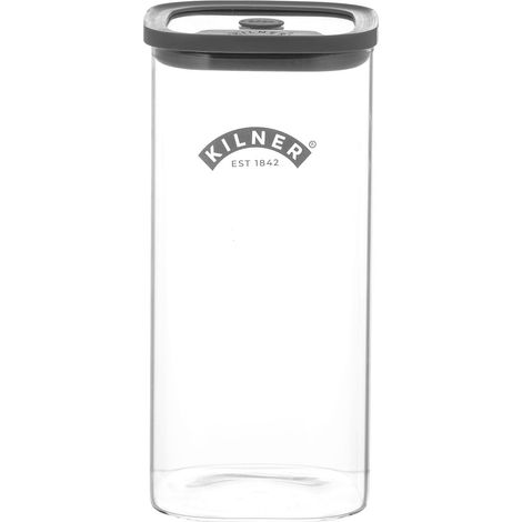 Bocal en verre de 1,5 l avec couvercle hermétique durable sans BPA pour le stockage des aliments, farine, granola, aliments secs, organisation du garde-manger (1/5)