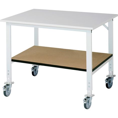 Rau Fahrbarer Arbeitstisch (HV) Tom KM-01, B1250xT1000xH910-1230mm, M-Platte-22mm (1/3)