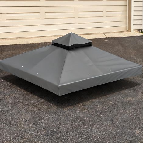 Tonnelle de jardin gris Oscuro en poliéster (1/5)