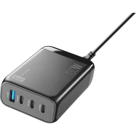 Cellularline MULTIPOWER Desk 130W GaN-Ladegerät mit 4