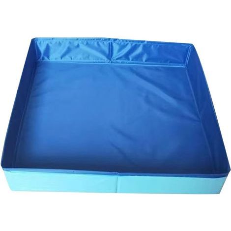 CCYKXA Haustierpool, quadratische PVC-Hundebadewannen, nicht aufblasbare, faltbare Hundepools, für Hunde und Katzen, Garten (1/5)