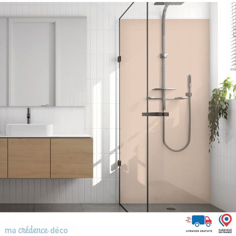 Panneau de douche : Beige nude - Alu composite - 90 - 245 (1/3)