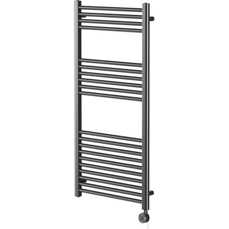 Pizarro Colore Gunmetal Grey 1200mm x 600mm Straight Digital Thermostatic Electric Heated Towel Rail (1/5)