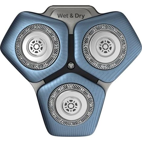Têtes de rasage SH71/50 pour rasoirs Philips séries S5000, S7000, SH60/70 et SH71/50 (bleu)