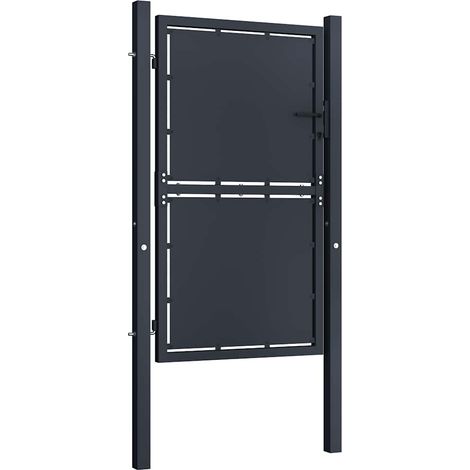 Maison Exclusive - Cancello da Giardino in Acciaio 100x150 cm Antracite