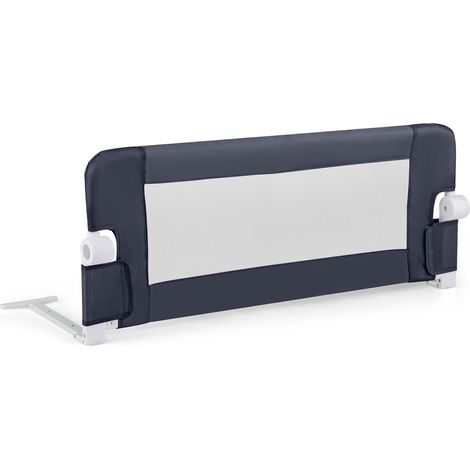 GOPLUS Barrière de Sécurité Enfant Lit, Barrière de Lit Enfant Bébé Pliable avec Mousse Souple, Barrière de Protection pour Chambre à Coucher (105 x 40 x 42 CM,Gris Foncé) (1/5)