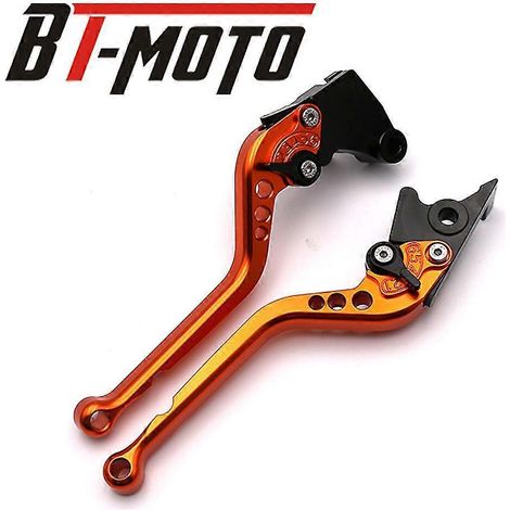 Leviers de frein et d'embrayage réglables (longs/longs) pour motos BMW F 850 GS, F850GS, F850, F750, F750GS, F900R, F900R/XR et F900XR (2018-2022) - Orange (1/5)