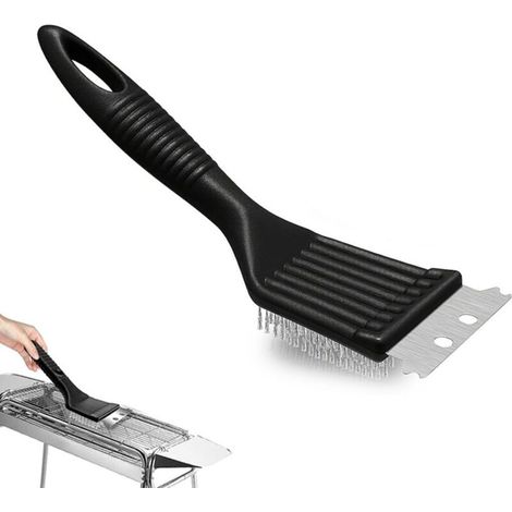 1pc Barbecue en acier Inoxydable Brosses de nettoyage avec du Fil de Brosses et de Grattoirs, de Grillbürsten et de Nettoyage pour les Barbecues BARBECUE Fumoir Barbecue Grilles (1/5)