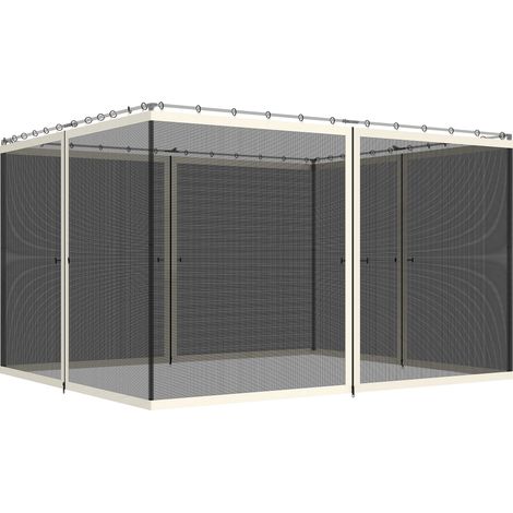 Outsunny Zanzariera per Gazebo, Tende Zanzariera di Ricambio