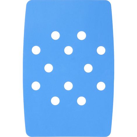 Coussin de chaise de douche adhésif, maintien au chaud, EVA bleu perforé, coussin de tabouret de douche portable (1/5)