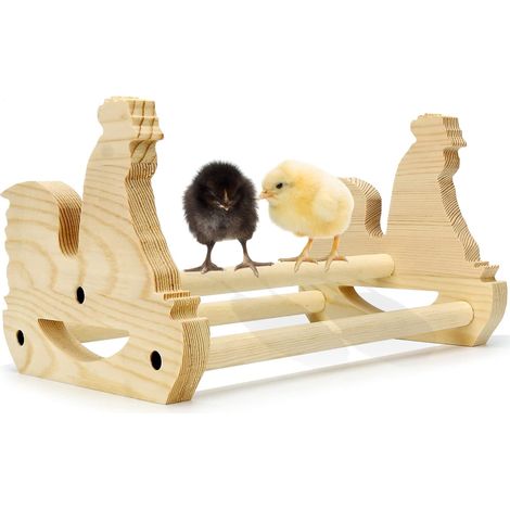 Soporte para loros, soporte para pollos de madera con forma de mascota, soporte para pollos con forma de gallo grande