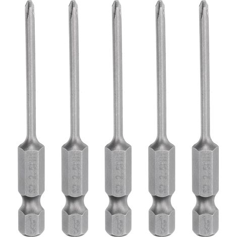 5pcs Embout De Tournevis Cruciforme 1 Ph1 2,56" (65mm) L (1/5)