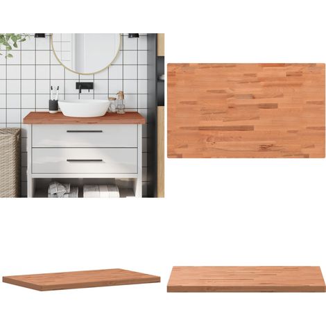 Waschtischplatte 100x60x4 cm Massivholz Buche - Massivholzarbeitsplatte - Buchenarbeitsplatte - Badrenovierung - Waschtischplatte - Küchenarbeitsplatte - Home & Living (1/5)