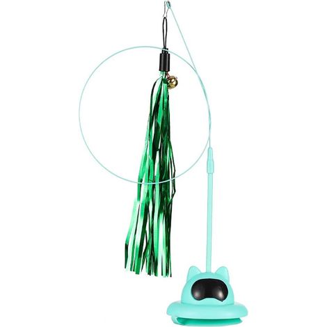 Baguette Jouet Interactif pour Chat avec Ventouse - Plume et Base Adhérente (1/3)