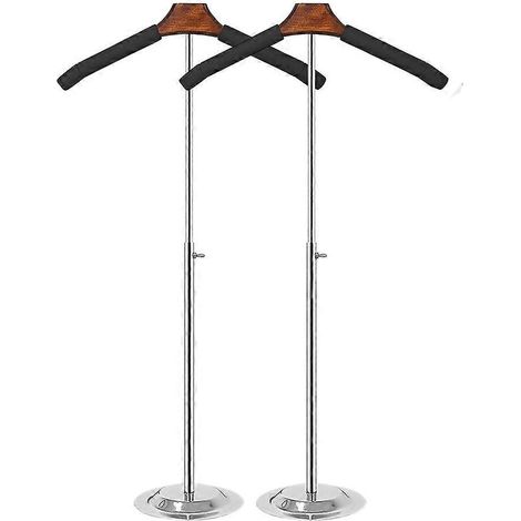 Set aus 2 verstellbaren und flexiblen T-Shirt-Präsentationsständern, flexibler Schulterstütze, tragbarer Metall-Präsentationsständer von 40 bis 70 cm. (1/5)