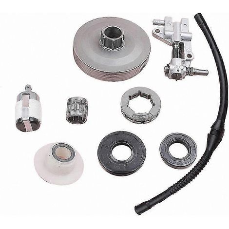 Ensemble d'engrenages de pompe à huile avec pignon d'embrayage et joint d'huile pour moteurs 4500, 5200 et 5800 (45 cm³). Pièces de rechange pour filtre à carburant (moto, quad, scooter). (1/5)
