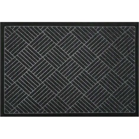 Tapis antiscivole en polypropylène pour entrée, grattoir à sable et poussière, paillasson caoutchouc antidérapant, tapis de sol domestique résistant aux saletés (1/4)