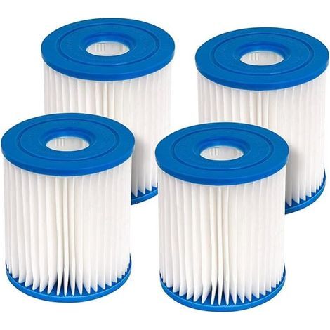 4 pcs Cartouches de Filtration pour Filtre Piscine Type Intex H (1/4)
