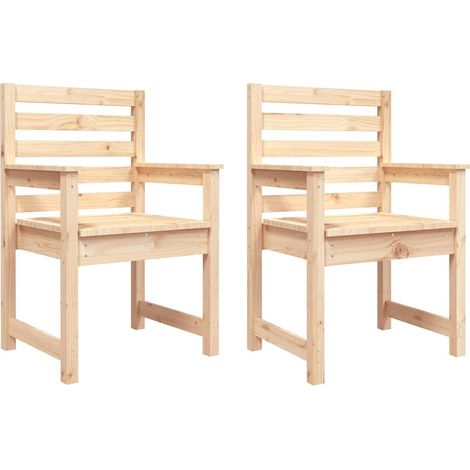 Maison Exclusive - Sedie da Giardino 2pz 60x48x91 cm Legno Massello di Pino