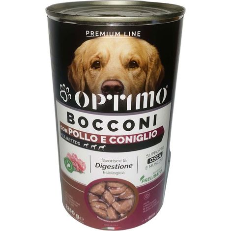 OPTIMO BOCCONCINI PER CANE AL GUSTO POLLO E CONIGLIO DA 1250 GR (1/2)