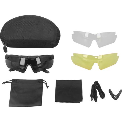 Lunettes de soleil légères anti-vent UV protection choc pour cyclisme pêche course avec 2 verres interchangeables (1/5)