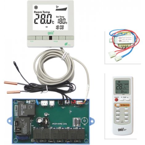 Placa Universal Aire Acondicionado QD63A  Panel LCD Tipo 86 Retroiluminado  Triple Sensor  Calefacción Alta Potencia