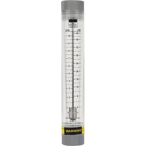 Flussometro per liquidi a tubo acrilico LZM-20G da 1-10 GPM per flussometro per acqua in vetro con raccordo femmina G3/4".