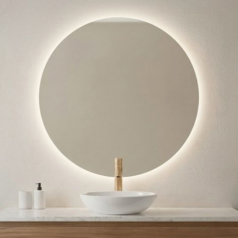 Specchio bagno tondo retroilluminato 60 cm luce naturale 4500K