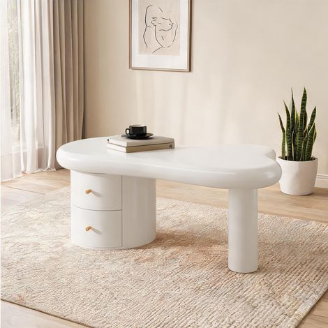 Table basse coloris blanc en MDF (1/5)