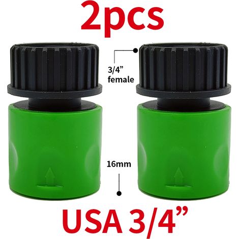 (USA-F-3/4'') Raccord rapide EURO USA 3/4 pouce mâle pour tuyau d'arrosage, système d'irrigation goutte à goutte (1/5)