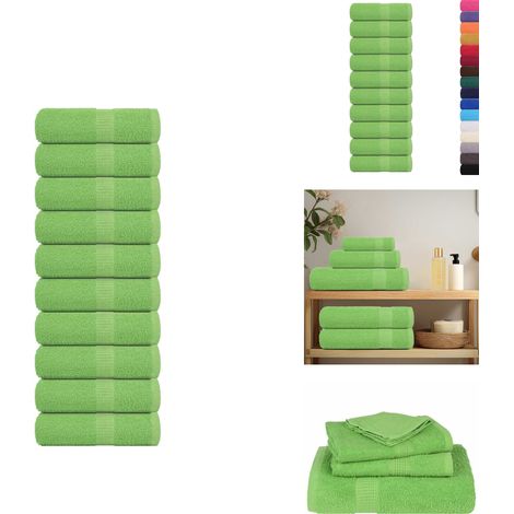 Gästetücher 10 Stk. Apfelgrün 30x50 cm 360 g/m² 100% Baumwolle - Gästetuch - Gästetücher - Gästehandtuch - Handtuch (1/5)