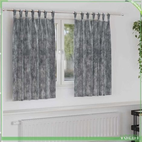 Rideaux en velours - FAFEISY - 4107723 - Gris - 140 x 140 cm - Occultant (1/5)