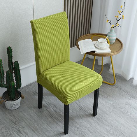Housse de Chaise de Salle à Manger Extensible, Housse de Chaise de Salle à Manger Lavable Universel, Housses De Chaise avec Dossier, Revêtement de Chaise Moderne(Vert,Lot de 4) (1/4)