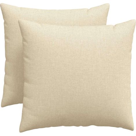 Maison Exclusive - Sofakissen 2 pcs Creme 50 x 50 cm Stoff