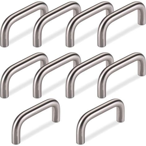 10 X Poignée Arc Bg03e Vrai Acier Inox Massif Ø 10 Mm/Entraxe 64 Mm/Poignée Pour Porte Poignée Étrier (1/4)