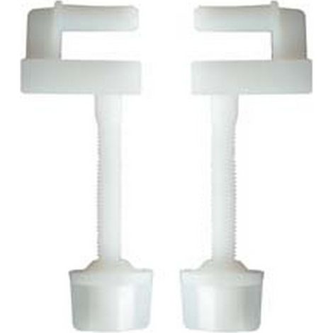 25CP SUPPORTI PER SEDILI WC IN PLASTICA BIANCA