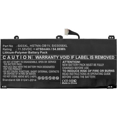 Batterie CoreParts pour ordinateur portable HP, MBXHP-BA0273