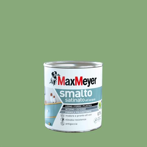 MaxMeyer Smalto Poliuretanico Satinato Verde Cina 0,75 l Interni Esterni