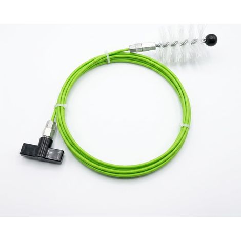 Kit Pulizia Canna Fumaria Stufa a Pellet Scovolino Spazzole 80 mm Sondino 3 Metri con Impugnatura Ergonomica Spazzacamino Sonda Flessibile Snodata Spazzola Intercambiabile 3 metri (1/5)