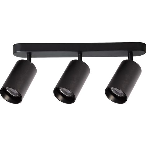 Plafonnier réglette noir 38 cm 3 spots orientables GU10 10W Pipe Milagro (1/5)